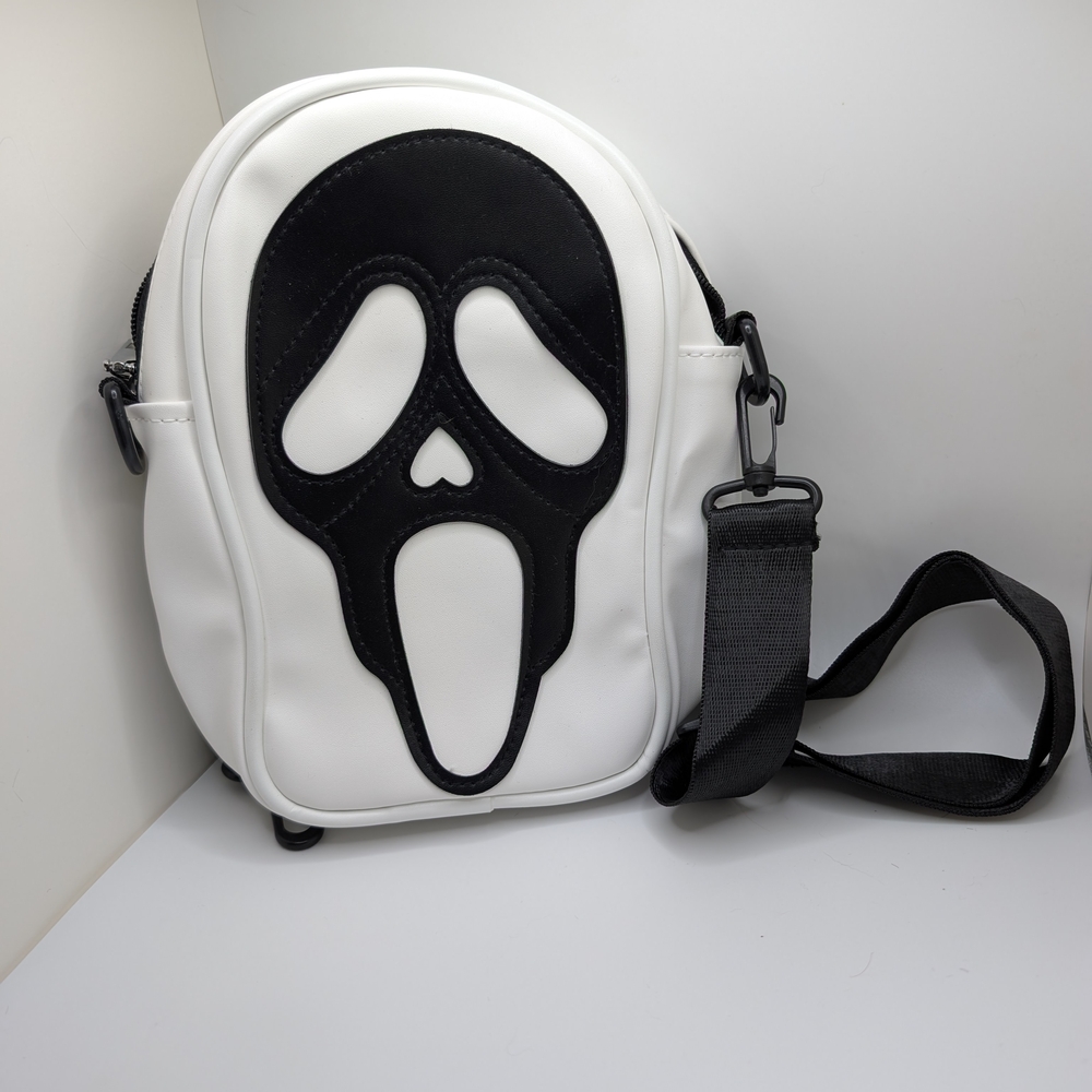 NEW Ghostface Scream White & Black Crossbody Bag / Phone Carrier - Horror Lover